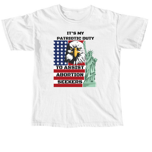 Patriotic Duty, a White Comfort Colors Unisex Tee