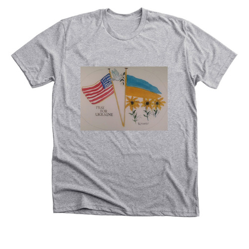 Ukraine Support, a Athletic Heather Premium Unisex Tee