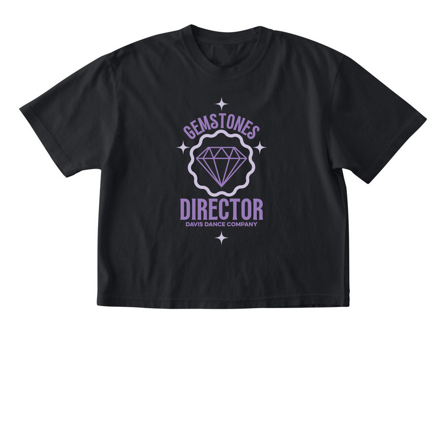 Gemstones Director, a Black Comfort Colors Boxy Tee