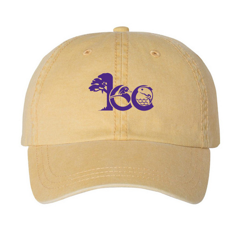 School of Renewable Natural Resources 100Year, a Mustard Printed Pigment Dye Baseball Cap