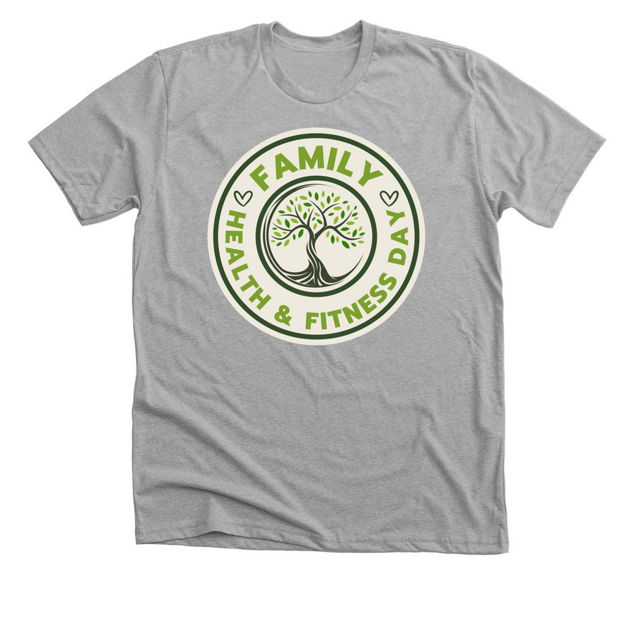 Family Health and Fitness Day 2026, a Athletic Heather Premium Unisex Tee