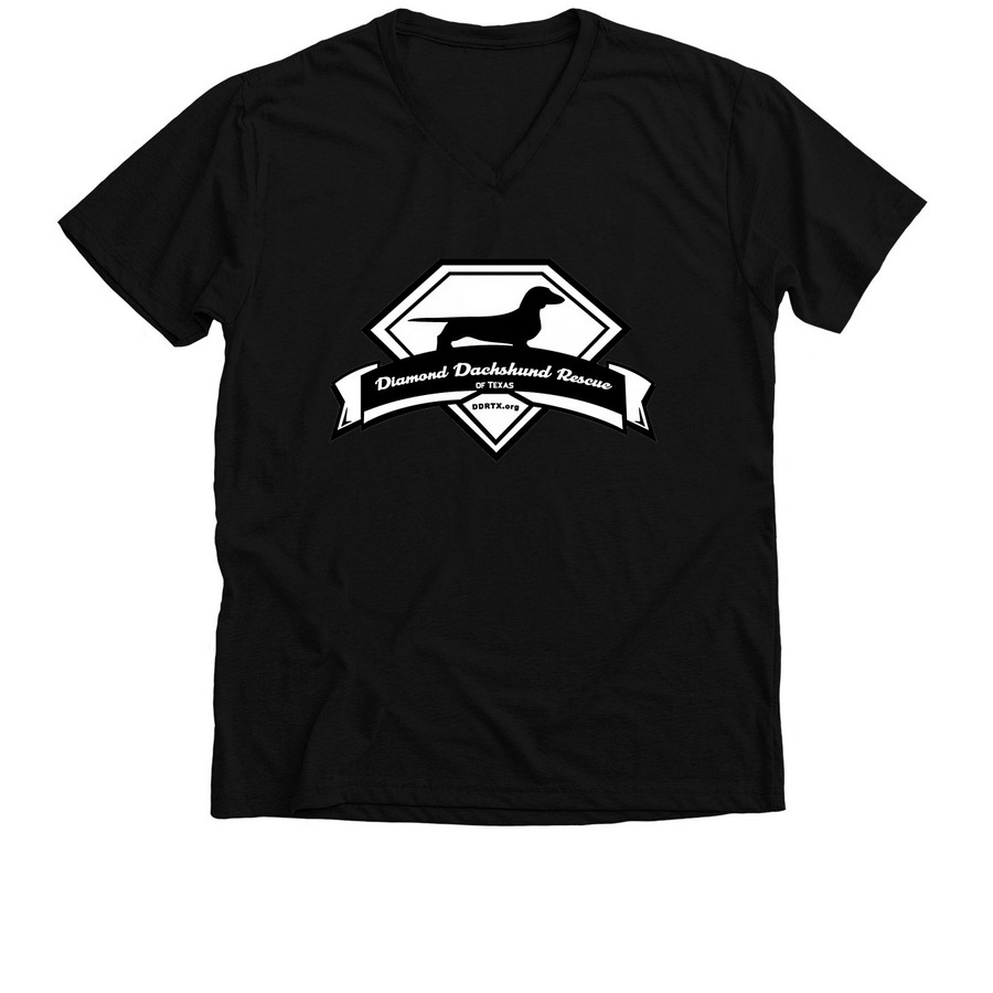 Diamond Dachshund Rescue Of Texas, a Solid Black Blend Premium V-Neck Tee
