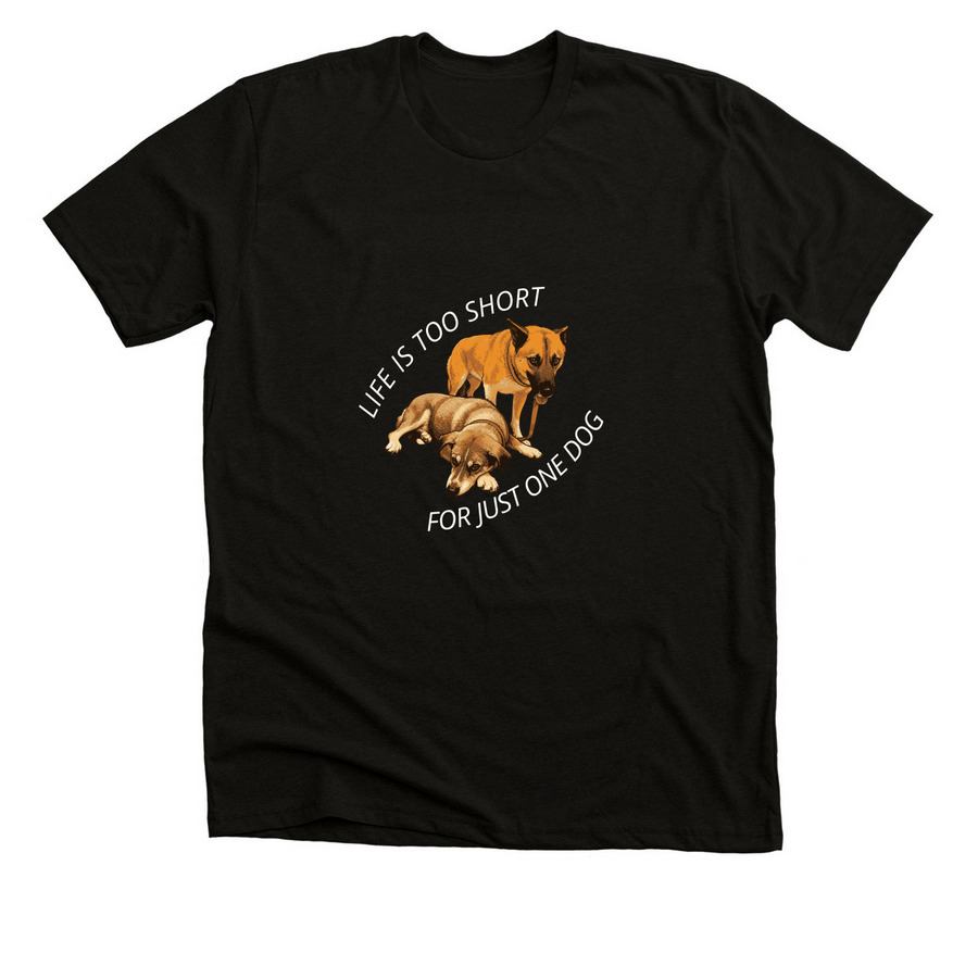 Fox and Hunter Pairing, a Black Heather Premium Unisex Tee