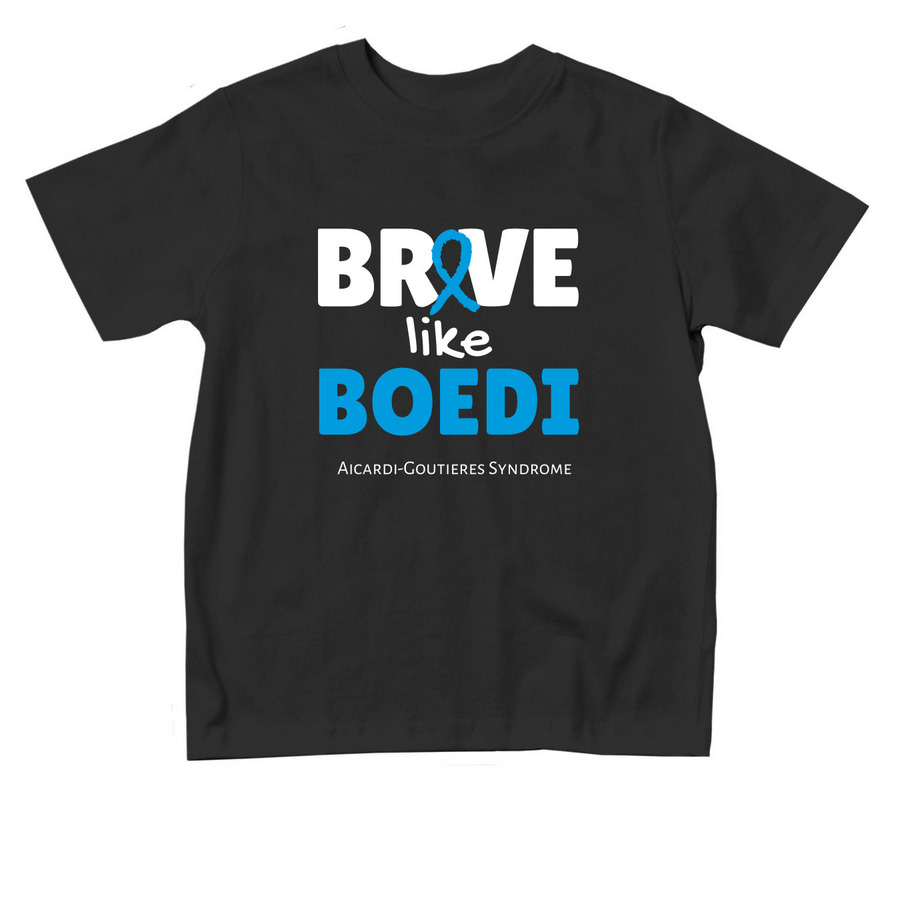 Brave like Boedi (toddler), a Black Toddler Tee