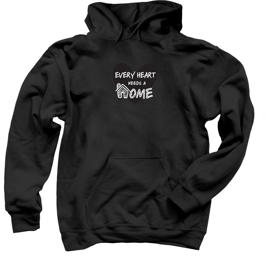 Every Heart Hoodie, a Black Pullover Hoodie