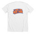 NY ORANGE AND BLUE, a Solid White Blend Premium Unisex Tee (back-view)