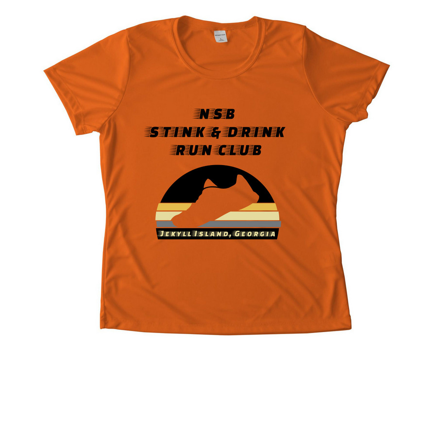 Jeykll Island Shirts Men & Women, a Deep Orange Women's Performance Tee
