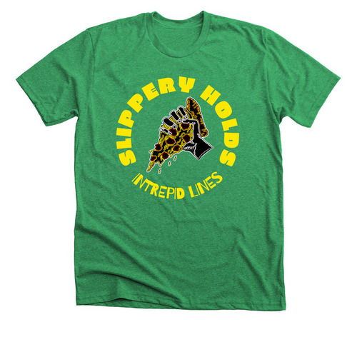 Slippery Holds, a Heather Kelly Premium Unisex Tee