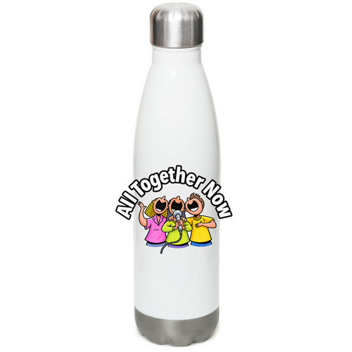 STN Water bottle, a White Stainless Steel Water Bottle