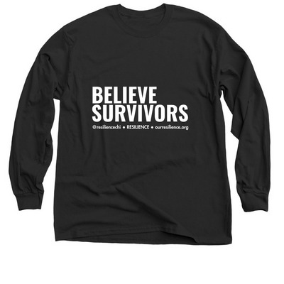 BELIEVE SURVIVORS Tops, a Black Classic Long Sleeve Tee