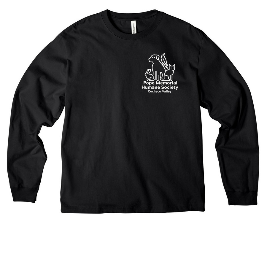 PMHS-CV Long Sleeve Tee, a Black Unisex Heavyweight Long Sleeve Tee