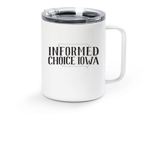 ICI Travel Mug, a White Stainless Steel Travel Mug