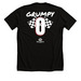 Grumpy 4, a Solid Black Blend Premium Unisex Tee (back-view)