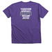 Transform Advocacy. Reclaim Justice., a Purple Rush Premium V-Neck Tee (back-view)