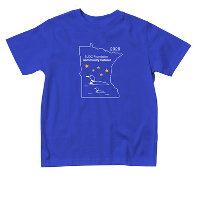 2026 Community Retreat Toddler Tee, a Royal Blue Toddler Tee