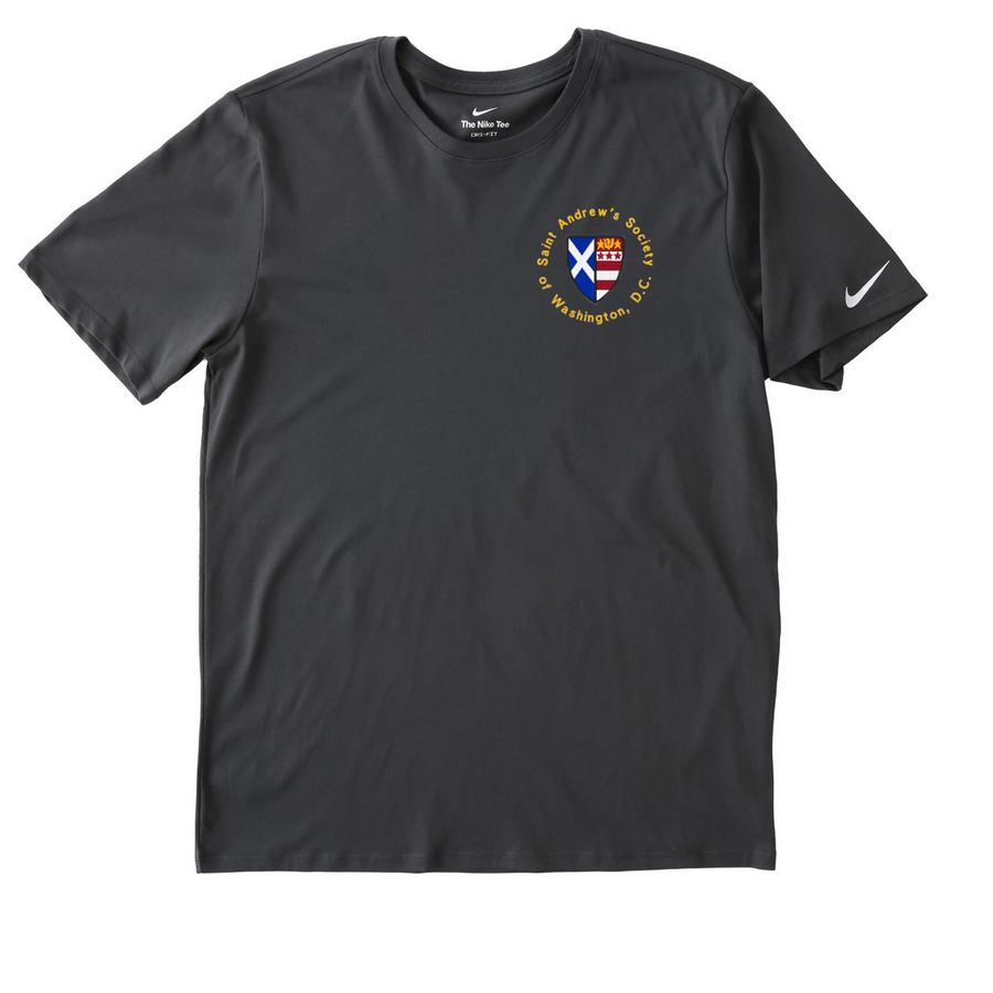 Saint Andrew's Performance - Plain Logo, a Anthracite Nike Dri-FIT Jersey Blend Performance Tee