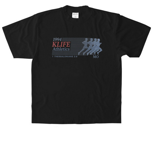 Vintage KLIFE Athletics, a Black Heavyweight Garment Dye Tee