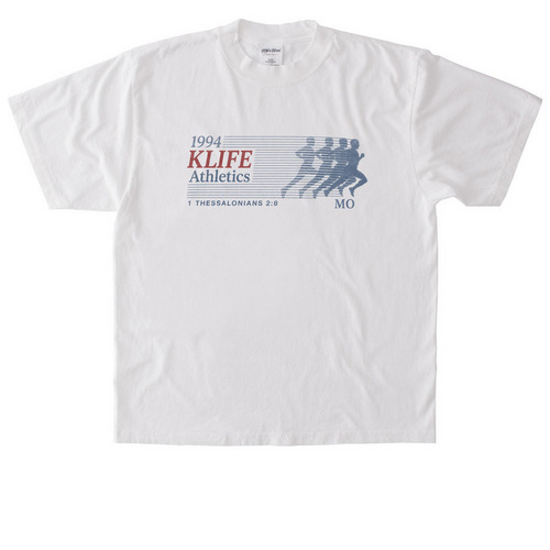 Vintage KLIFE Athletics, a White Heavyweight Garment Dye Tee