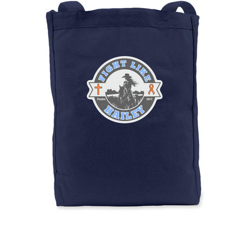 Fight Like Hailey Tote&nbsp;, a Navy Premium Tote Bag