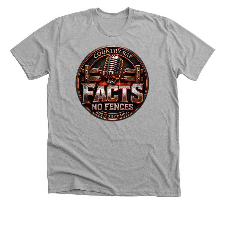 FACTS NO FENCES, a Athletic Heather Premium Unisex Tee