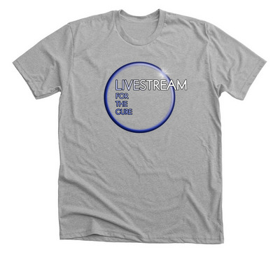 Livestream for the Cure X Light Apparel, a Athletic Heather Premium Unisex Tee