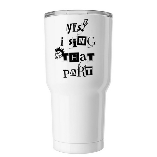 THAT part.&nbsp;, a White Insulated Tumbler