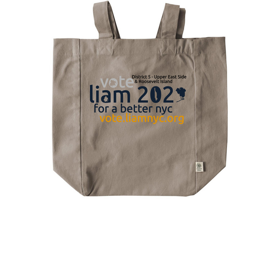 Liam 2029 Tote Bags, a Pumice Recycled Cotton Tote Bag