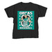 Never Give Up, a Black Youth Unisex Tee