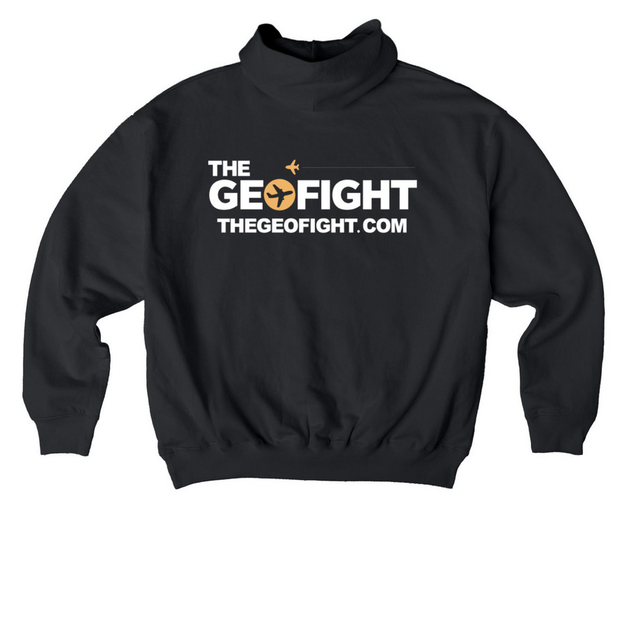 THE GEOFIGHT Hoodies, a Black Stanley/Stella Cooper Dry Pullover Hoodie (back-view)