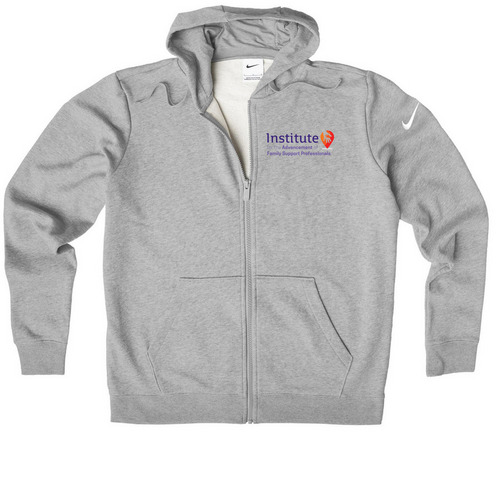 Institute Zip Hoodie, a Dark Grey Heather Nike Women's Club Fleece Zip Up Hoodie