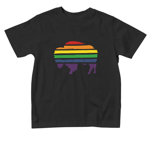 Rainbow Bison | Toddler, a Black Toddler Tee