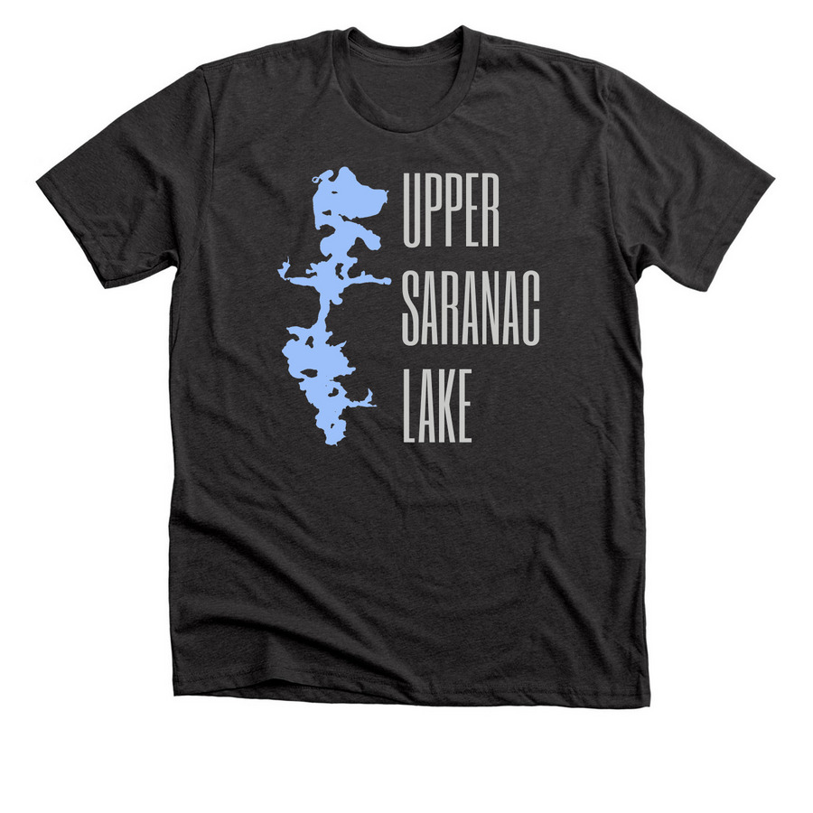 Upper Saranac Lake Apparel, a Dark Grey Heather Premium Unisex Tee
