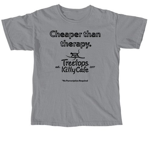 Treetops is Cheaper than Therapy, a Granite Comfort Colors Unisex Tee