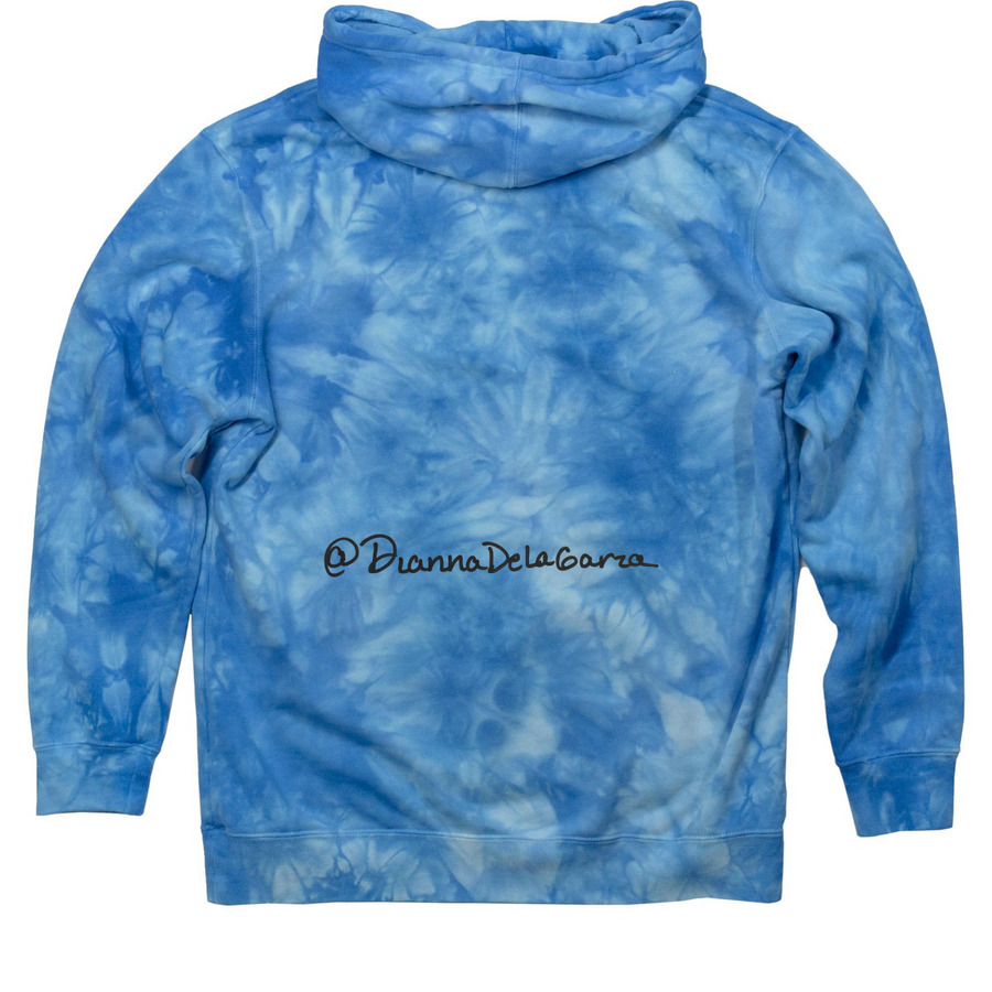 D?s empire!&nbsp;, a Aqua Blue Tie Dye Pullover Hoodie (back-view)