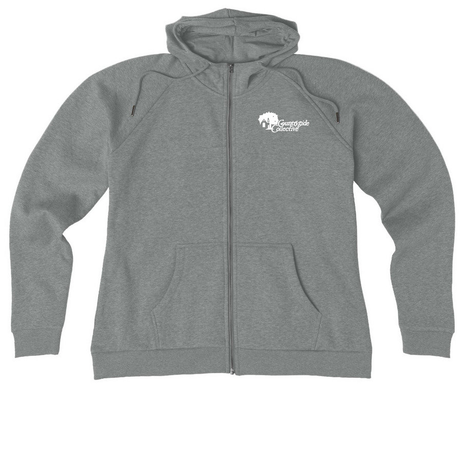 Countryside Collective Pullovers, a Aluminum Grey Heather Allmade Women?s Organic CVC Zip-Up Hoodie