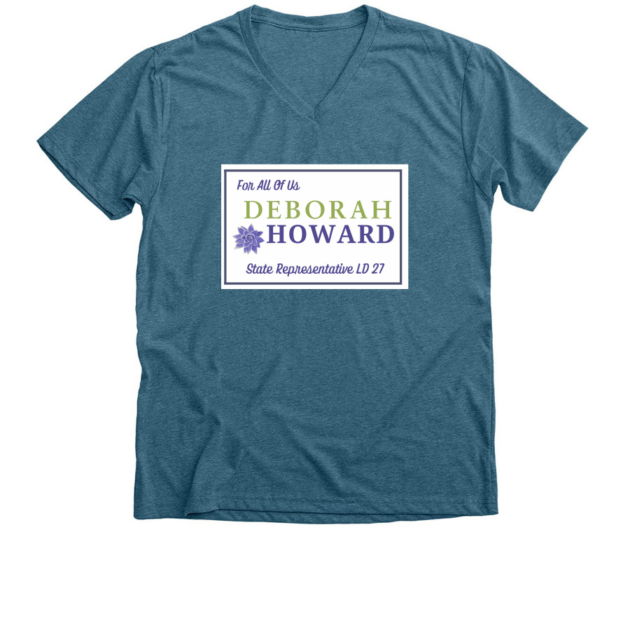 Show your Support for Deborah Howard, a Heather Deep Teal Premium V-Neck Tee