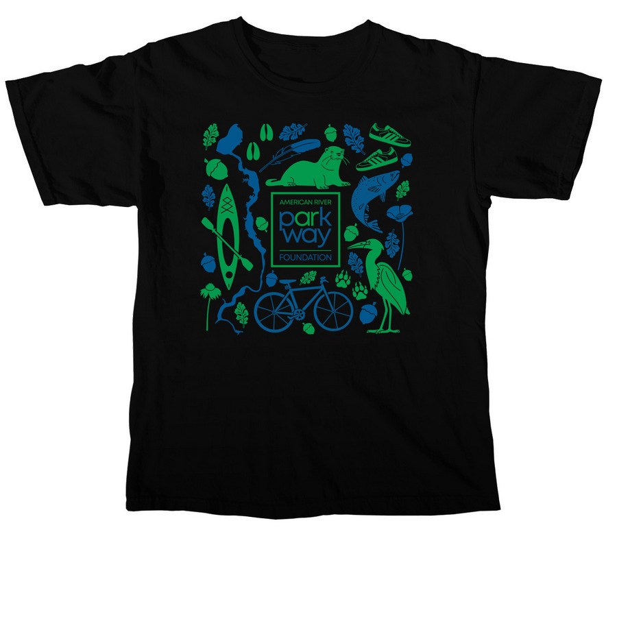 American River Parkway Foundation Tee, a Black Comfort Colors Unisex Tee