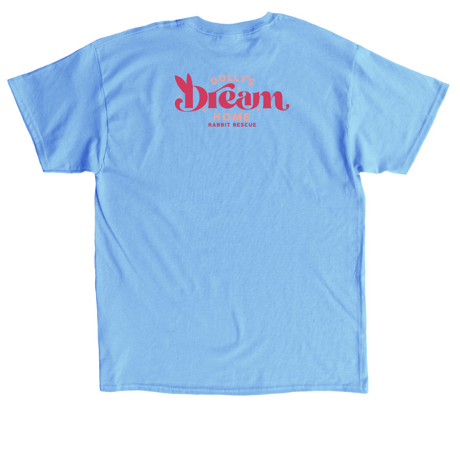 Life Is Better With Bunnies, a Carolina Blue Classic Unisex Tee (back-view)