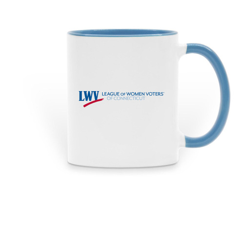 Advocacy Mug, a Light Blue Two-Tone Ceramic Mug