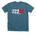 222 for the 22, a Heather Deep Teal Premium Unisex Tee