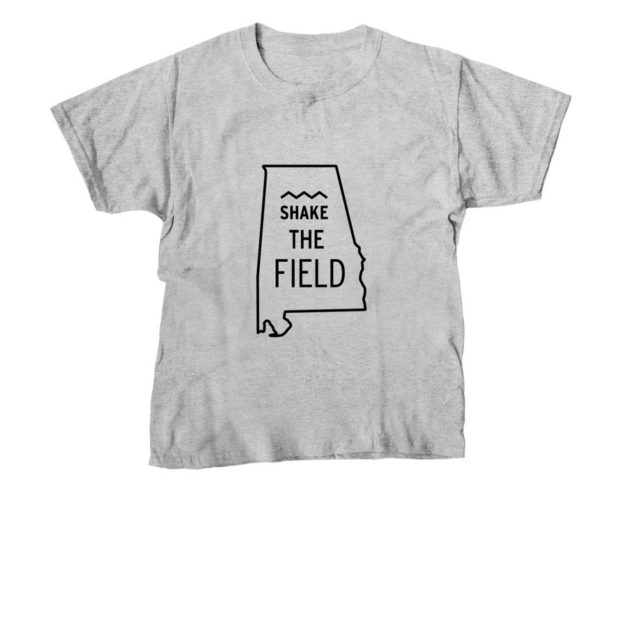 Shake the Field, a Sport Grey Youth Unisex Tee