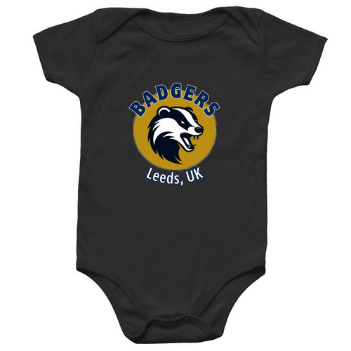 Badgers Onesies, a Black Infant Onesie
