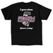 Pink logo, a Black Classic Unisex Tee (back-view)