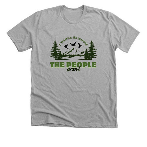 Where the people aren't, a Athletic Heather Premium Unisex Tee