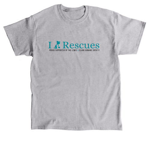 LCHS I Heart Rescues (Color Logo), a Sport Grey Classic Unisex Tee