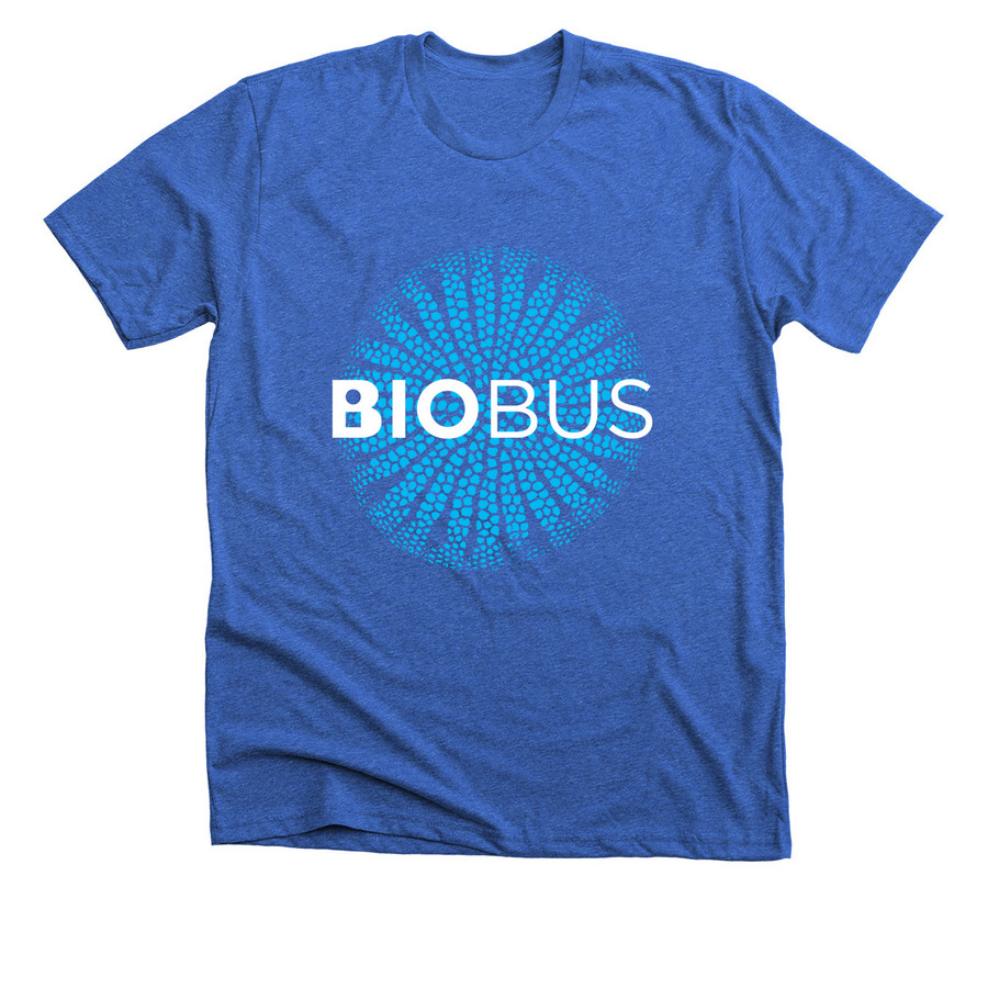 Classic Logo - White, a Heather True Royal Premium Unisex Tee
