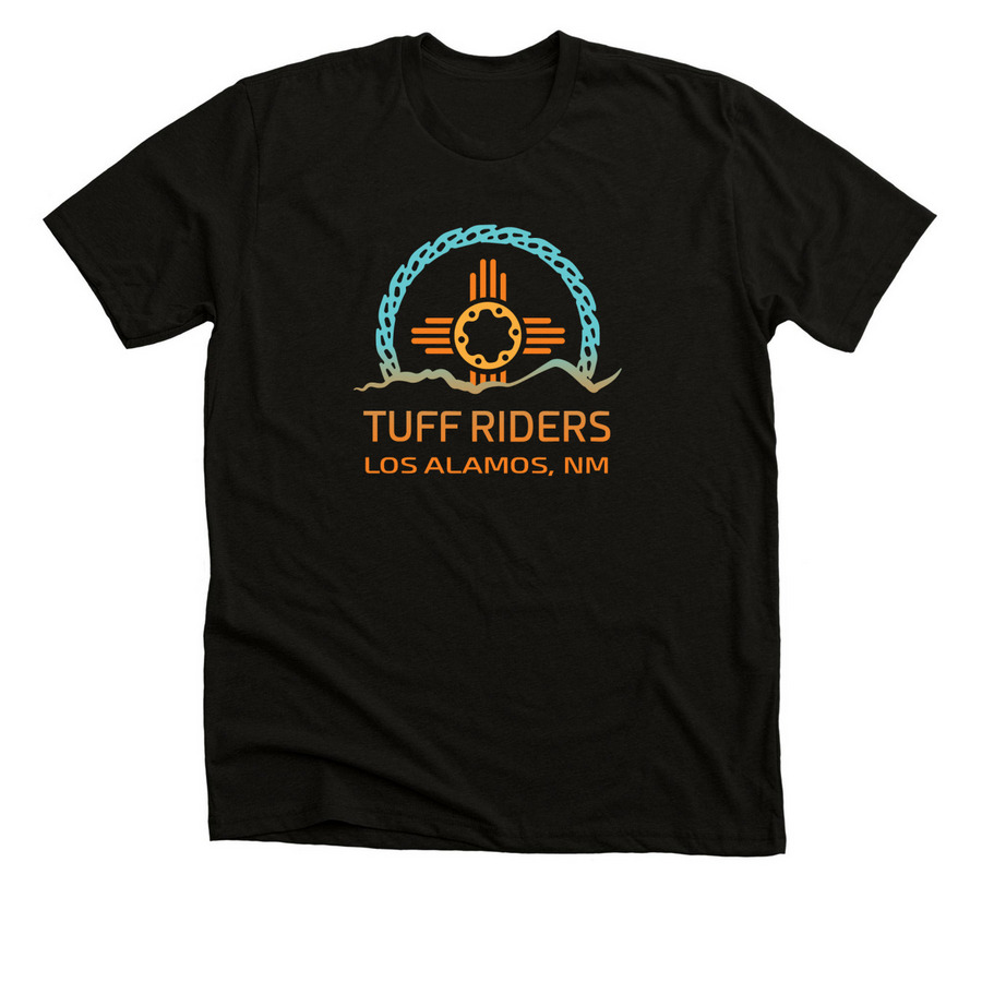 Los Alamos Tuff Riders, a Black Heather Premium Unisex Tee
