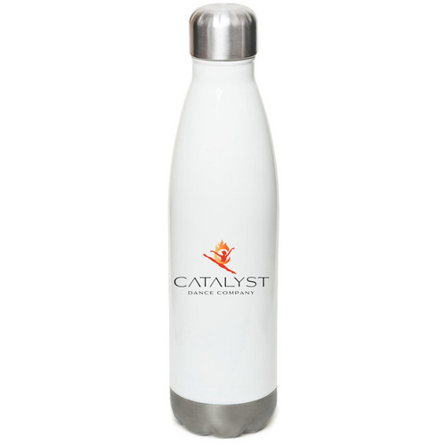 Catalyst Dance Water Bottle., a White Stainless Steel Water Bottle