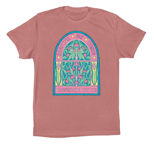 Beautiful and Tender, a Mauve Premium Cotton Tee