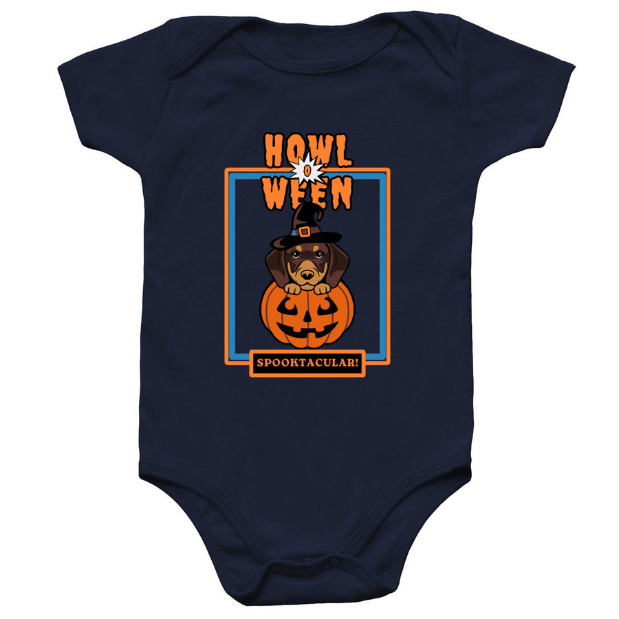 Howl-O-Ween Spooktacular Official Shirts!, a Navy Infant Onesie